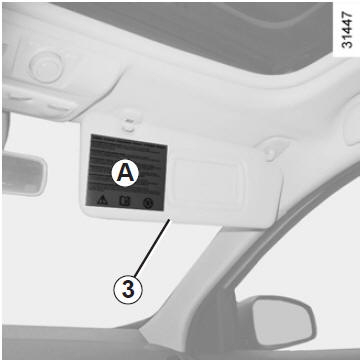 Sécurité enfant s : désactivation, activation airbag passager avant