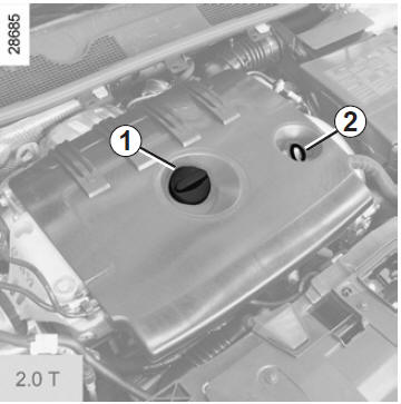 Niveau huile moteur : appoint, remplissage