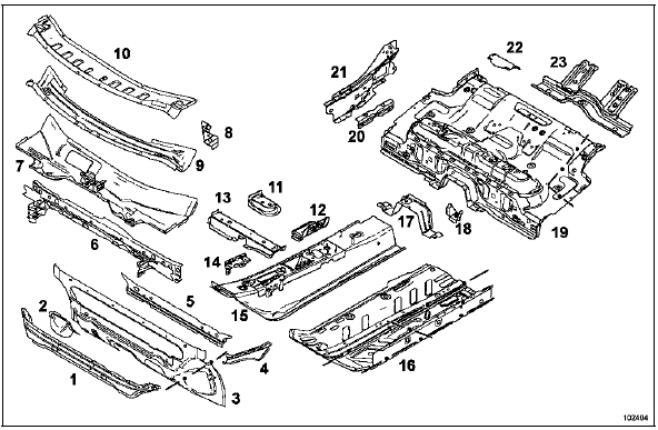 Désignation des pièces