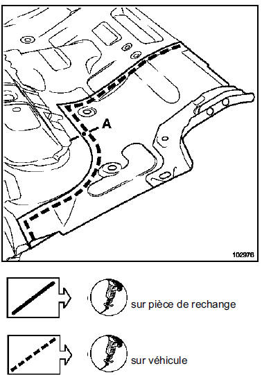 Plancher arrière partie avant