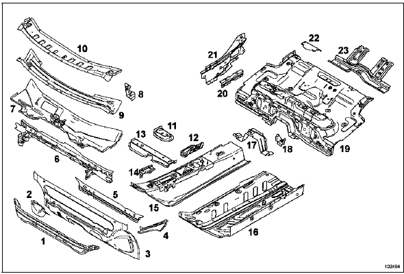 Désignation des pièces