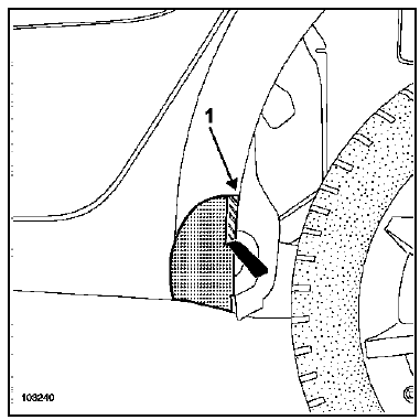 Gouttière de panneau d'aile arrière