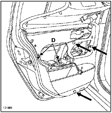 Garniture de porte arrière