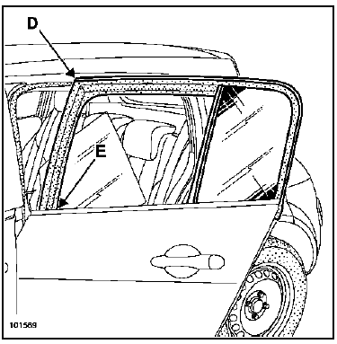 Joint d'encadrement de porte arrière