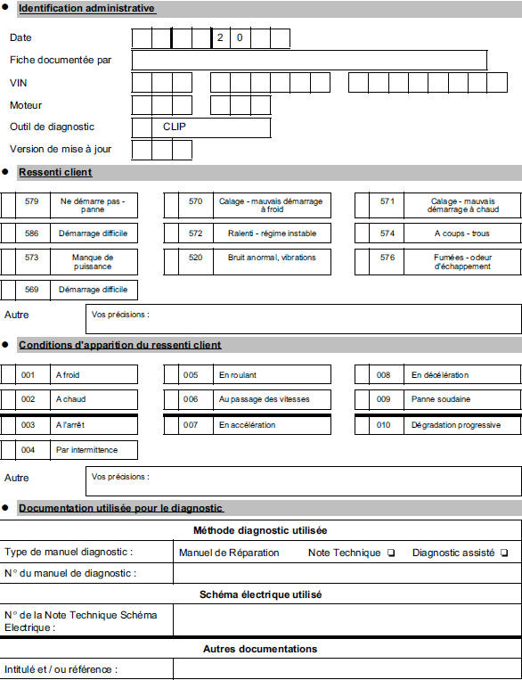 Fiche diagnostic