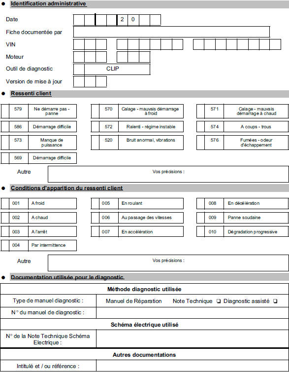 Fiche diagnostic