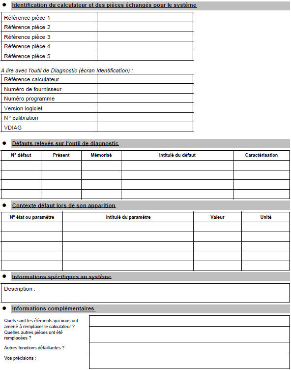 Fiche diagnostic