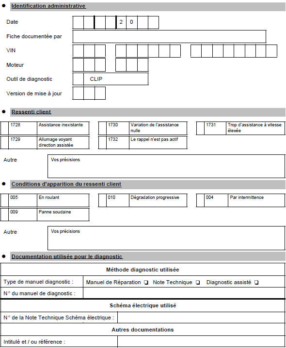 Fiche diagnostic