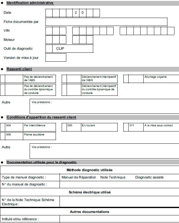 Fiche diagnostic