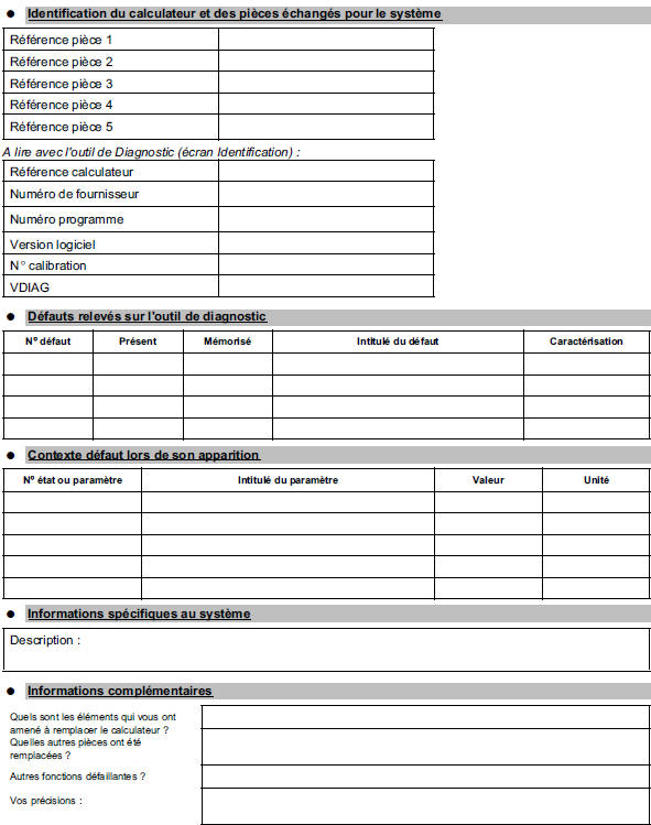 Fiche diagnostic