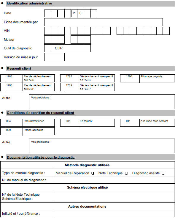 Fiche diagnostic