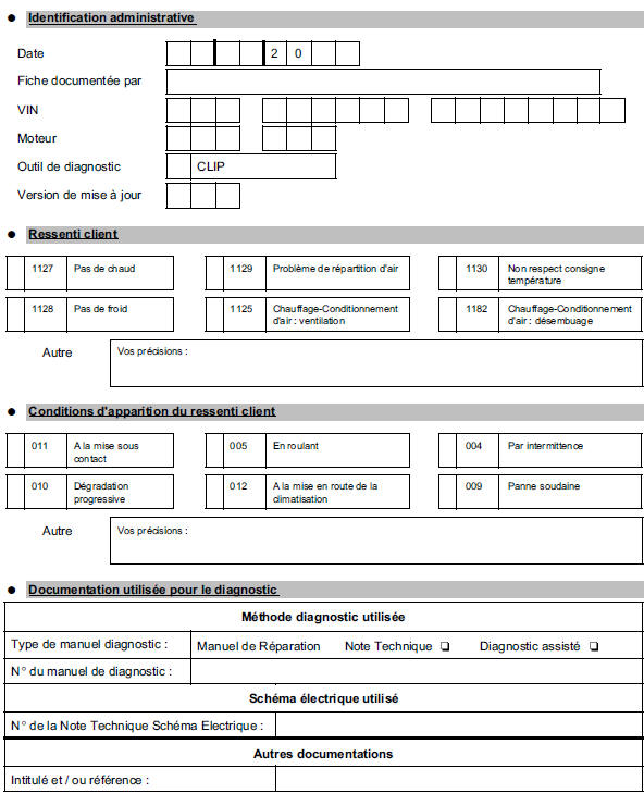 Fiche diagnostic