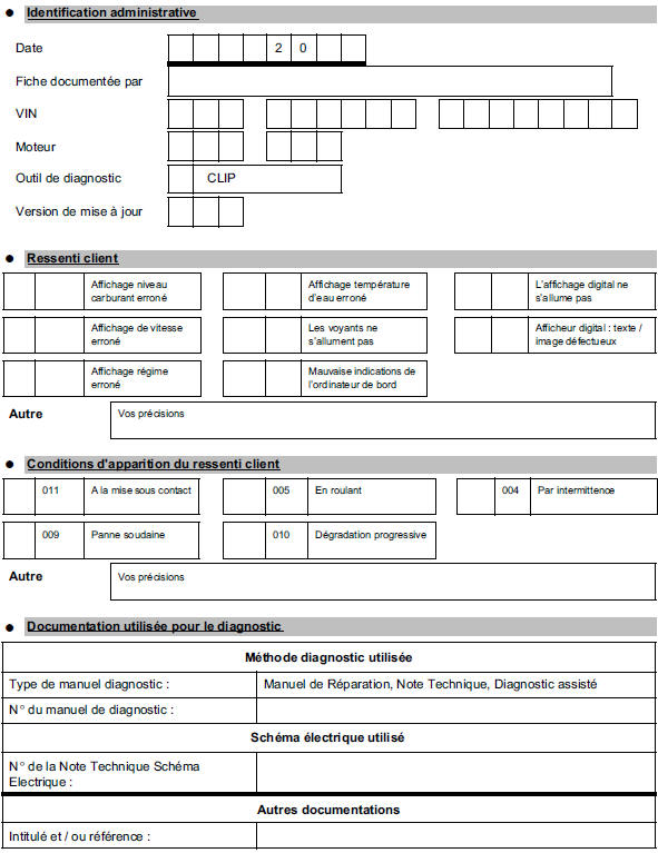 Fiche diagnostic