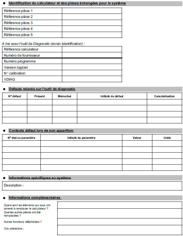 Fiche diagnostic