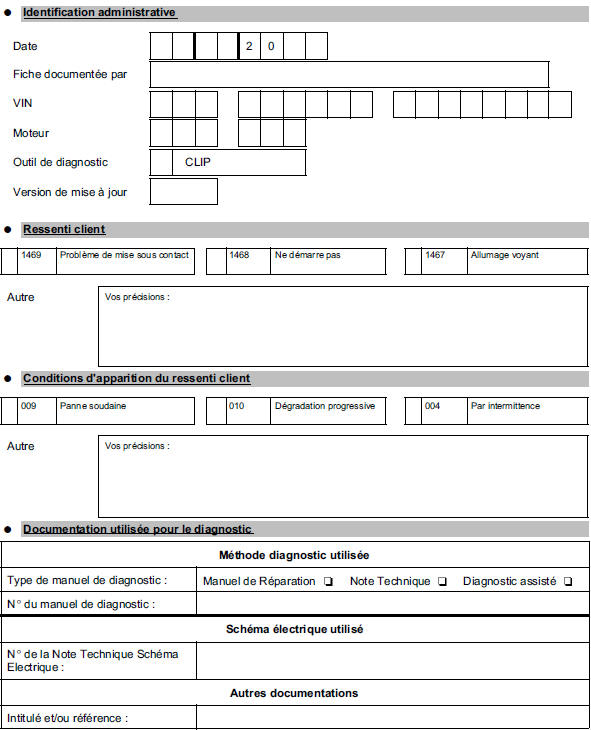 Fiche diagnostic