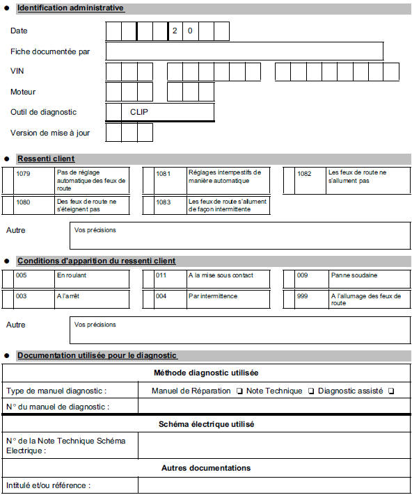 Fiche diagnostic