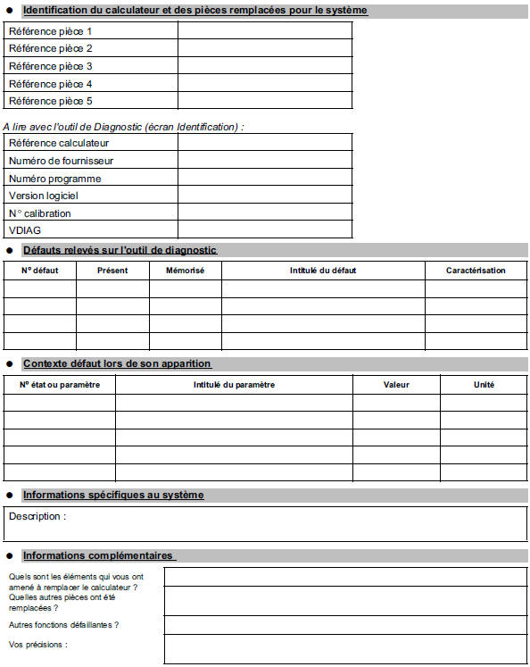 Fiche diagnostic